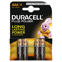  דורסל PLUS POWER סוללות AAA אריזת 4 יחידות - מבית Duracell