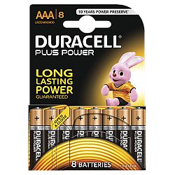  דורסל PLUS POWER סוללות AAA אריזת 8 יחידות - מבית Duracell