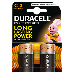  דורסל PLUS POWER סוללות C אריזת 2 יחידות - מבית Duracell