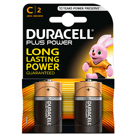 מחיר דורסל PLUS POWER סוללות C אריזת 2 יחידות - מבית Duracell