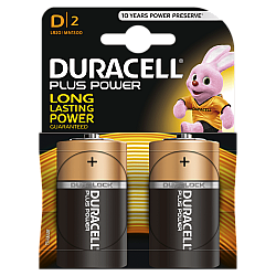  דורסל PLUS POWER סוללות D אריזת 2 יחידות - מבית Duracell