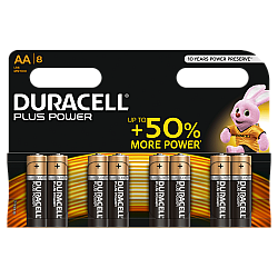 דורסל פלוס פאוור Plus Power - סוללות AA אריזת 8 יחידות - מבית Duracell