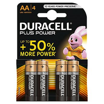 דורסל פלוס פאוור - סוללות AA - רביעייה Plus Power - מבית Duracell