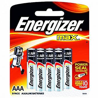 אנרג'ייזר סוללות מקס AAA - אריזה 8 יחידות - מבית Energizer