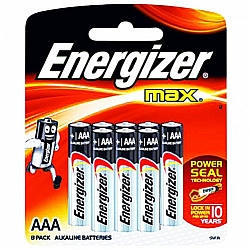 אנרג'ייזר סוללות מקס AAA - אריזה 8 יחידות - מבית Energizer