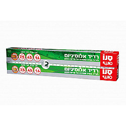 סנו סושי רדיד אלומיניום 14 מיקרון - אורך 45 ס"מ - 15 מטרים