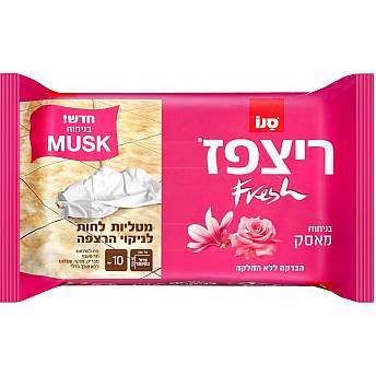 סנו ריצפז פרש מטליות לחות לרצפה בניחוח מאסק - 10 יחידות