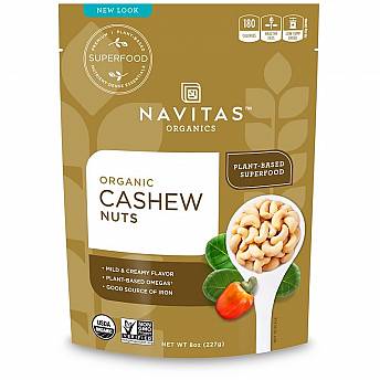 אגוזי קשיו אורגני 227 גרם - מבית Navitas Organics