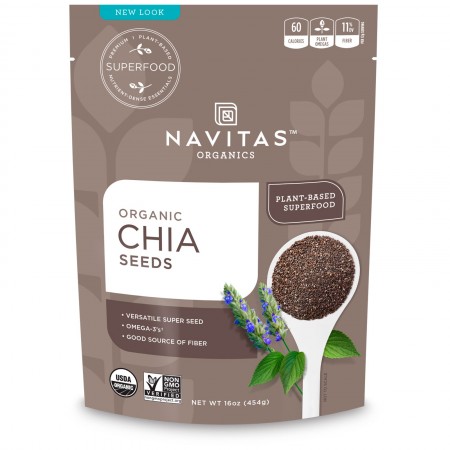 זרעי הצ'יה אורגני 454 גרם - מבית Navitas Organics