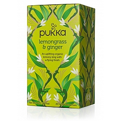 פוקה חליטות תה צמחים למון גראס וג'ינג'ר 20 שקיקים - מבית Pukka Herbs