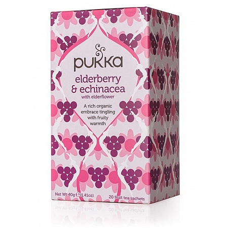 מחיר פוקה חליטות תה צמחים סמבוק ואכינציאה 20 שקיקים - מבית Pukka Herbs