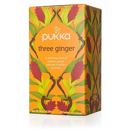 מחיר פוקה חליטות תה צמחים שלושה גינגר 20 שקיקים - מבית Pukka Herbs