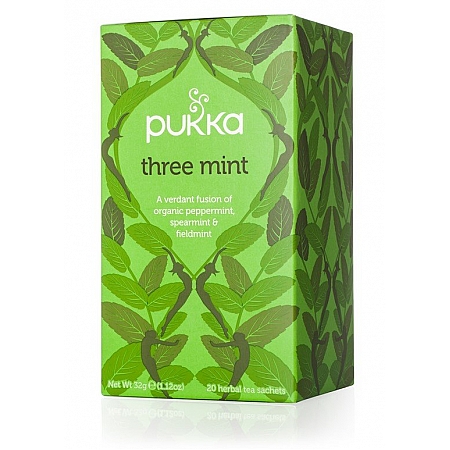 מחיר פוקה חליטות תה צמחים שלושה מנטה 20 שקיקים - מבית Pukka Herbs