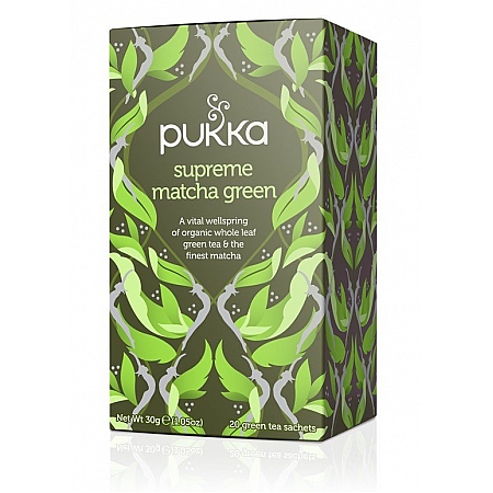 מחיר פוקה תה ירוק מאצה 20 שקיקים - מבית Pukka Herbs