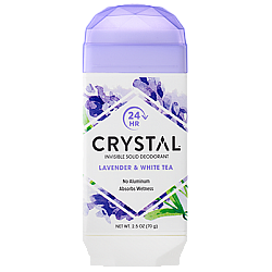 קריסטל מקורי דאודורנט סטיק מוצק מינרלי לבנדר תה לבן 70 גרם - מבית Crystal Body