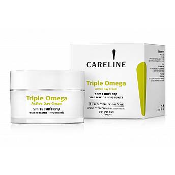 קרליין Triple Omega קרם יום פעיל 15 SPF אומגה 50 מ"ל - מבית CARELINE