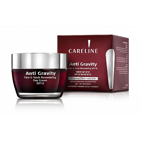 מחיר קרליין Anti Gravity קרם יום מפסל פנים צוואר SPF15 לעור הסובל מסימני גיל 50 מל - ממית CARELINE