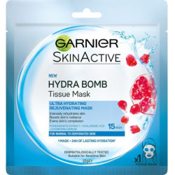 גרנייה TISSUE MASK  מסכת רימונים לעור יבש - 32 גרם - מבית GARNIER