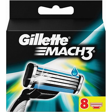 ג'ילט מאך 3 סכיני גילוח רב פעמיים 8 סכינים - מבית Gillette