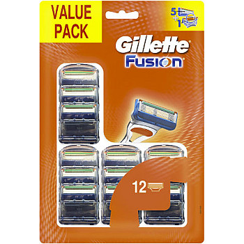 ג'ילט פיוז'ן סכיני גילוח 12 סכינים - מבית Gillette