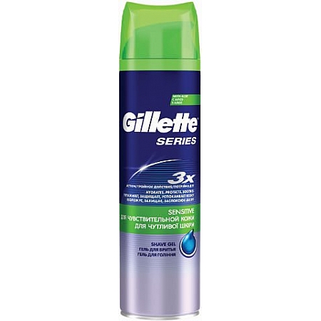 מחיר גילט סירייס גל גילוח X3 לעור רגיש 200 מל  - מבית Gillette