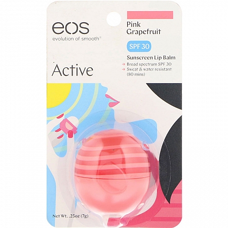 מחיר EOS Lip Balm - אי או אס SPF-30 שפתון לחות בטעם אשכוליות - בבית EOS