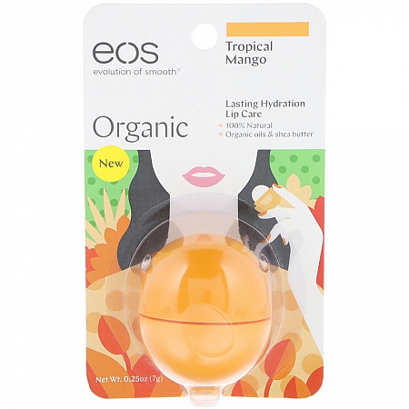 מחיר EOS Lip Balm - אי או אס שפתון לחות בטעם מנגו טרופי - בבית EOS