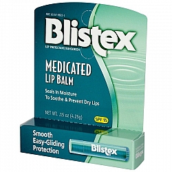 בליסטקס שפתון ללא טעם מסנני קרינה לשפתיים יבשות וסדוקות 4.25 גרם SPF 15 - מבית Blistex