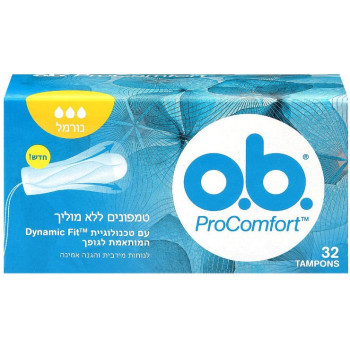 או בה טמפונים ללא מוליך נורמל פרוקומפורט 32 יחידות - מבית O.B.