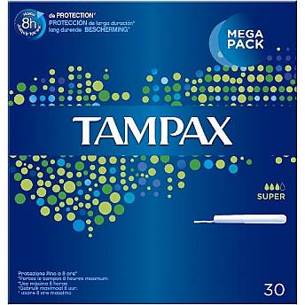 טמפקס טמפונים עם מוליך סופר 30 יחידות - מבית TAMPAX