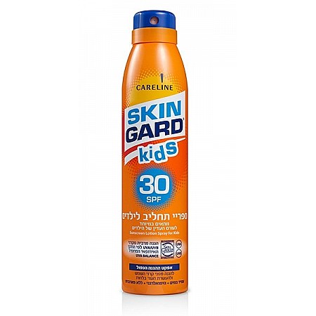 סקין גארד KIDS ספריי תחליב SPF30 לילדים 200 מ"ל - מבית SKIN GARD