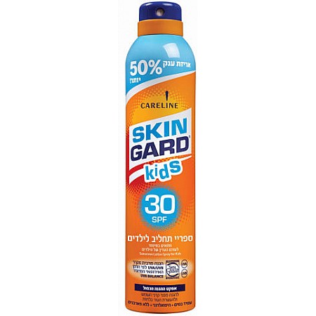 סקין גארד KIDS ספריי תחליב SPF30 לילדים 300 מ"ל - מבית SKIN GARD