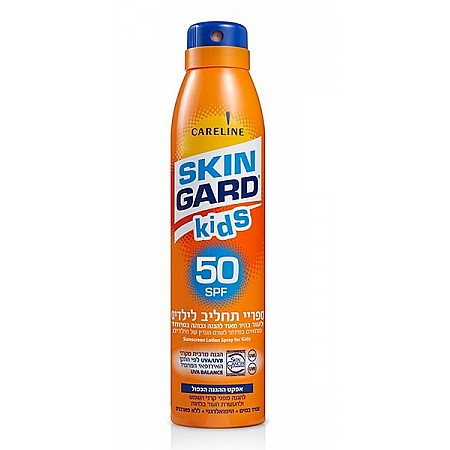 סקין גארד KIDS ספריי תחליב SPF50 לילדים 200 מ"ל - מבית SKIN GARD