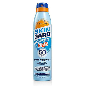 סקין גארד ספריי שקוף לילדים SPF50 לעור רטוב 200 מ"ל - מבית SKIN GARD