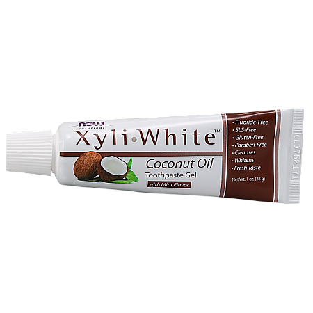 מחיר משחת שיניים מלבינה טבעית צמחונית עם שמן קוקוס 28 גרם XyliWhite - מבית NOW FOODS