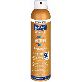 אולטרסול SPECTRUM ספריי רציף תחליבי SPF50 להגנה גבוהה 200 מ"ל - מבית Dr. Fischer