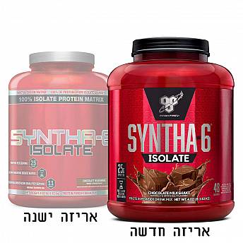 אבקת חלבון סינטה 6 איזולט ISOLATE SYNTHA 6 בטעם שוקולד 1.82 ק"ג - מבית BSN