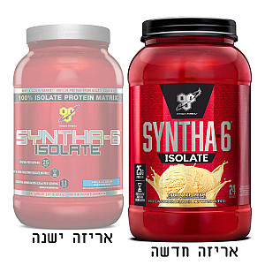 סינטה 6 אבקת חלבון איזולט ISOLATE SYNTHA 6 בטעם וניל 912 גרם - מבית BSN