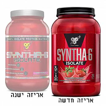 סינטה 6 אבקת חלבון איזולט ISOLATE SYNTHA 6 בטעם תות 912 גרם - מבית BSN