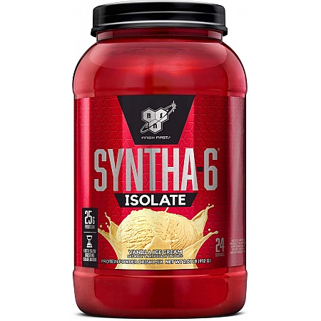 מחיר סינטה 6 אבקת חלבון איזולט ISOLATE SYNTHA 6 בטעם וניל 912 גרם - מבית BSN