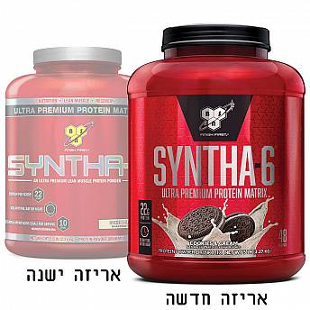 סינטה 6 אבקת תשלובת חלבונים SYNTHA 6 בטעם קרם עוגיות משקל 2.27 ק"ג - מבית BSN