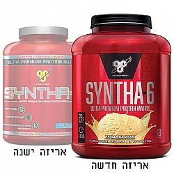 סינטה 6 אבקת תשלובת חלבונים SYNTHA 6 בטעם וניל משקל 2.27 ק"ג - מבית BSN