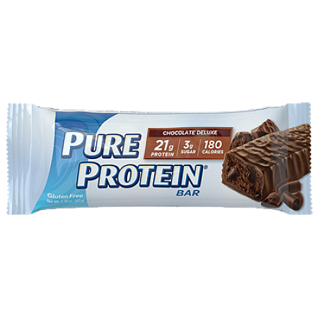 מחיר חטיף חלבון פיור פרוטאין 12 יחידות - 50 גרם לחטיף - בטעם שוקולד דלוקס - מבית PURE PROTEIN