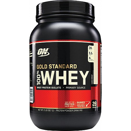 אבקת חלבון Whey מי גבינה אופטימום גולד סטנדרט 819 גרם טעם קרמל מלוח - מבית Optimum Nutrition