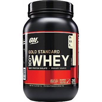 אבקת חלבון Whey מי גבינה אופטימום גולד סטנדרט 907 גרם טעם גלידת וניל - מבית Optimum Nutrition