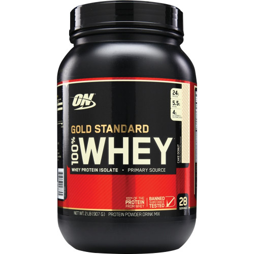 אבקת חלבון Whey מי גבינה אופטימום גולד סטנדרט 907 גרם טעם עוגת סופגנייה - מבית Optimum Nutrition