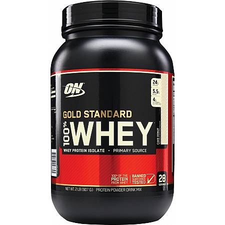 אבקת חלבון Whey מי גבינה אופטימום גולד סטנדרט 907 גרם טעם שוקולד בננה - מבית Optimum Nutrition