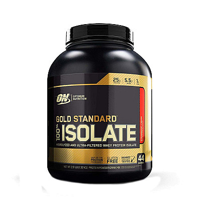 אבקת חלבון איזולאט אופטימום גולד סטנדרט ISOLATE טעם תות 1.32 ק"ג - מבית Optimum Nutrition