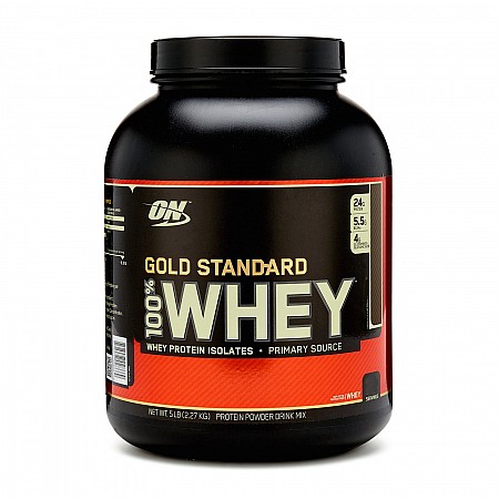 אבקת חלבון מי גבינה Whey אופטימום גולד סטנדרט טעם דאבל שוקולד 2.27 ק"ג - מבית Optimum Nutrition