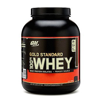 אבקת חלבון מי גבינה Whey אופטימום גולד סטנדרט טעם עוגת חמאה 2.27 ק"ג - מבית Optimum Nutrition